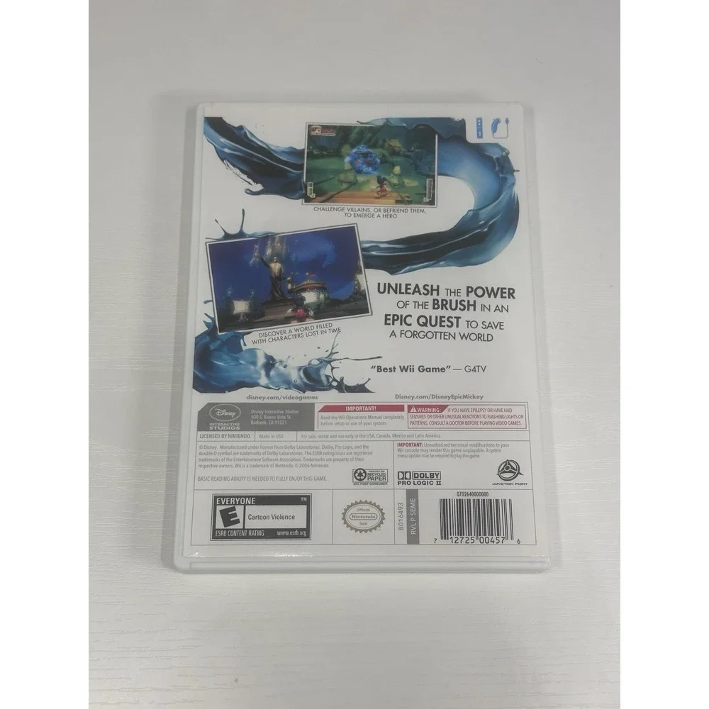 Epic Mickey Nintendo Wii Complete CIB With Manual